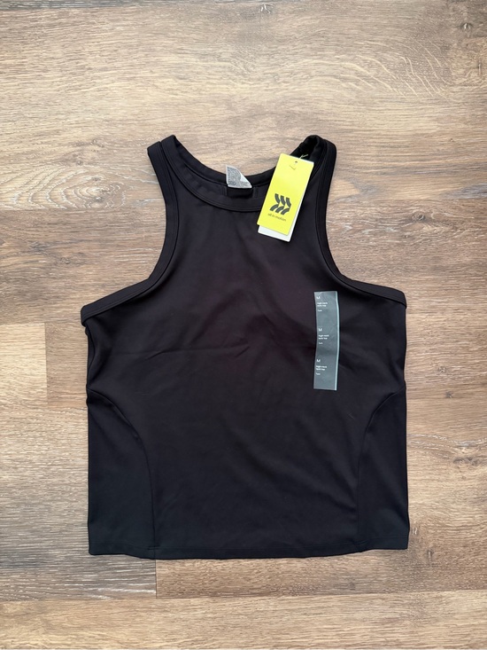 all in motion Tops - Fitted High Neck Black Racerback Tank Top
